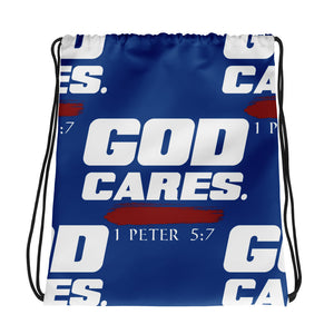 LTS God Cares Drawstring Bag (Blue)