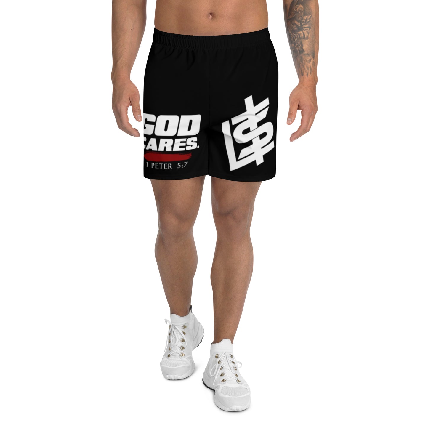 Men's LTS God Cares Shorts (Black)