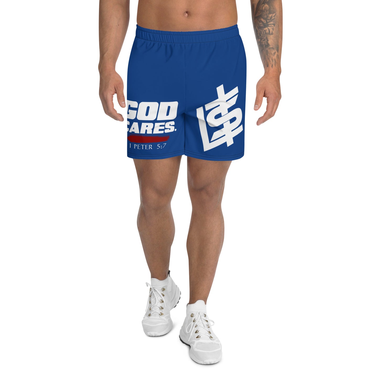 Men's LTS God Cares Shorts (Blue)