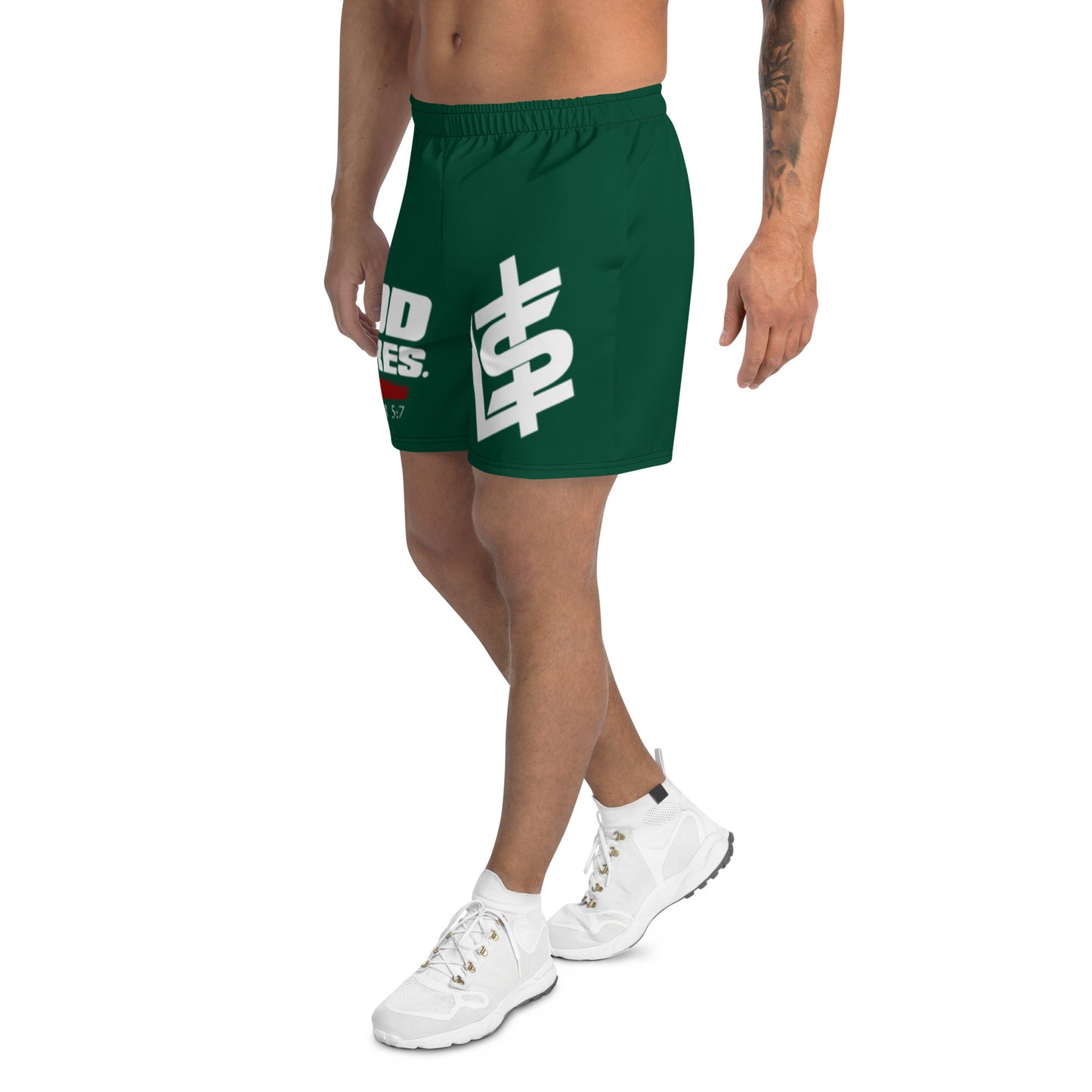 Men's LTS God Cares Shorts (Green)