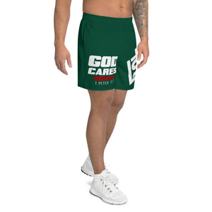 Men's LTS God Cares Shorts (Green)