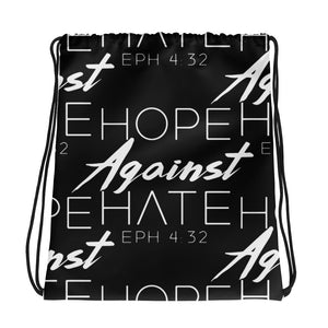 The Hope Against Hate Drawstring Bag (Black)