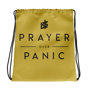 The Prayer Over Panic Drawstring Bag (Antique Gold)
