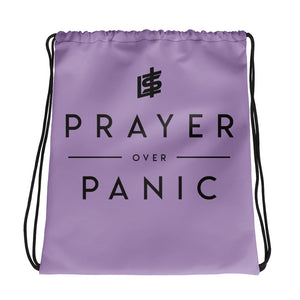 The Prayer Over Panic Drawstring Bag