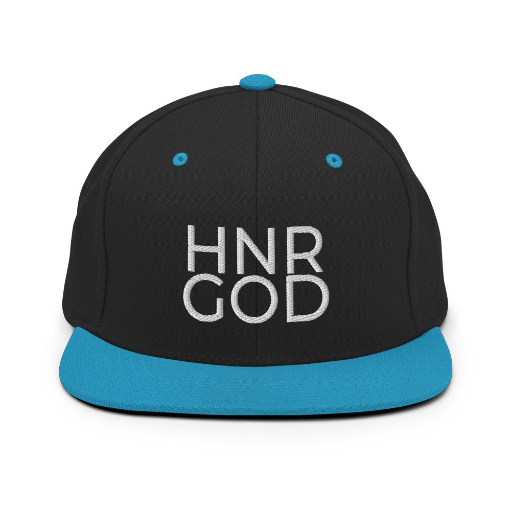 Honor God Snapback (Black and Teal)