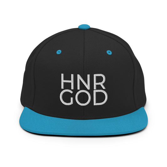 Honor God Snapback (Black and Teal)