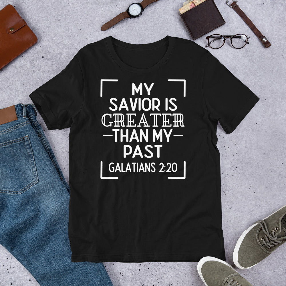 My Savior is Greater Unisex Tee (Original Colors)