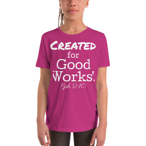 Created for Good Works Youth Short Sleeve Tee (Multiple Color Options)